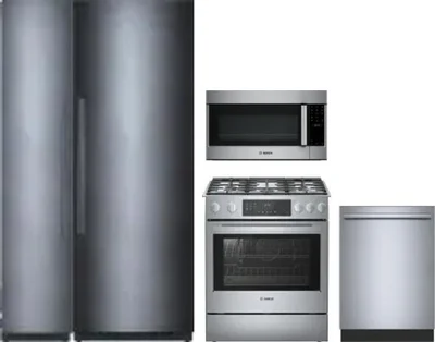 5 Piece Package Includes Refrigerator, Freezer, Range, Microwave And Dishwasher