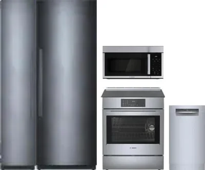 5 Piece Package Includes Refrigerator, Freezer, Range, Microwave And Dishwasher