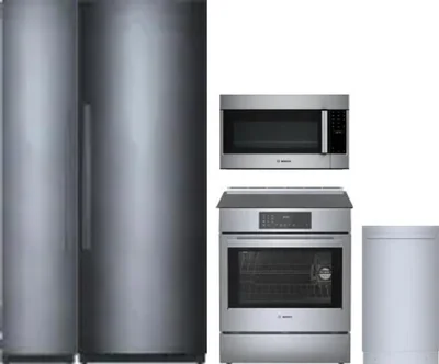 5 Piece Package Includes Refrigerator, Freezer, Range, Microwave And Dishwasher