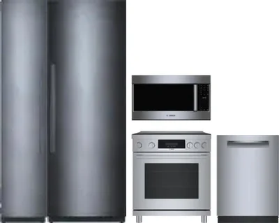 5 Piece Package Includes Refrigerator, Freezer, Range, Microwave And Dishwasher