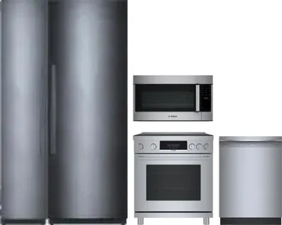 5 Piece Package Includes Refrigerator, Freezer, Range, Microwave And Dishwasher