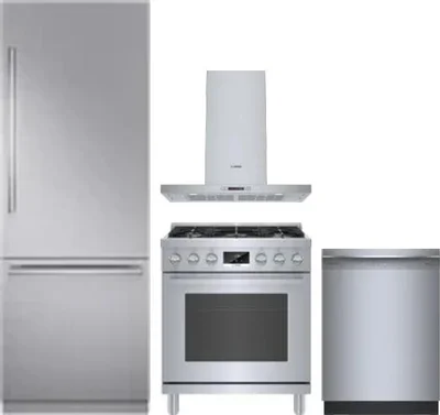 4 Piece Package Includes Refrigerator, Range, Hood And Dishwasher
