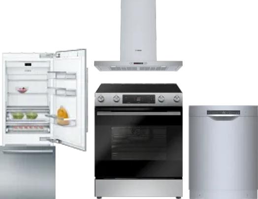 4 Piece Package Includes Refrigerator, Range, Hood And Dishwasher