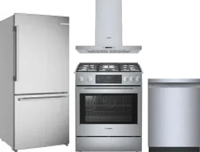 4 Piece Package Includes Refrigerator, Range, Hood And Dishwasher