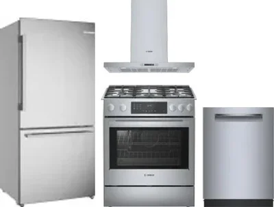 4 Piece Package Includes Refrigerator, Range, Hood And Dishwasher