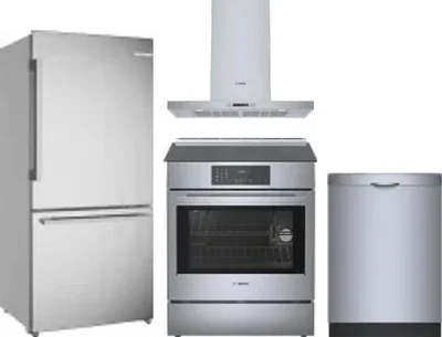 4 Piece Package Includes Refrigerator, Range, Hood And Dishwasher