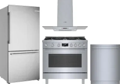 4 Piece Package Includes Refrigerator, Range, Hood And Dishwasher