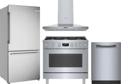 4 Piece Package Includes Refrigerator, Range, Hood And Dishwasher