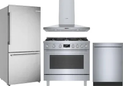 4 Piece Package Includes Refrigerator, Range, Hood And Dishwasher