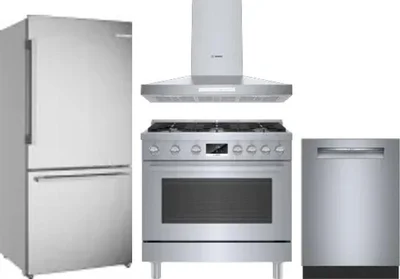 4 Piece Package Includes Refrigerator, Range, Hood And Dishwasher