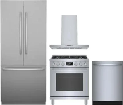 4 Piece Package Includes Refrigerator, Range, Hood And Dishwasher