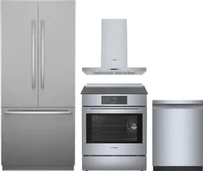 4 Piece Package Includes Refrigerator, Range, Hood And Dishwasher