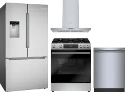 4 Piece Package Includes Refrigerator, Range, Hood And Dishwasher