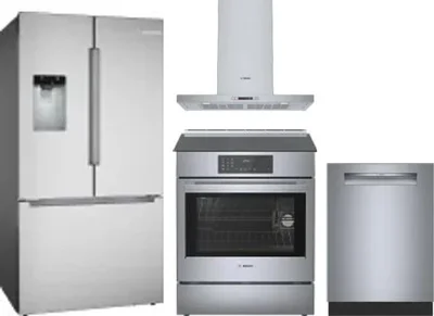 4 Piece Package Includes Refrigerator, Range, Hood And Dishwasher