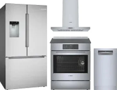 4 Piece Package Includes Refrigerator, Range, Hood And Dishwasher