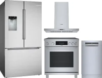 4 Piece Package Includes Refrigerator, Range, Hood And Dishwasher