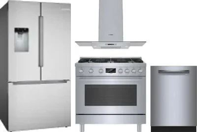 4 Piece Package Includes Refrigerator, Range, Hood And Dishwasher