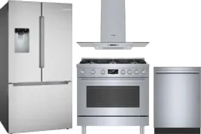 4 Piece Package Includes Refrigerator, Range, Hood And Dishwasher