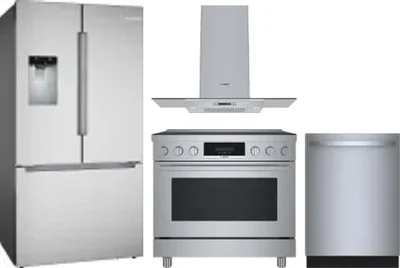 4 Piece Package Includes Refrigerator, Range, Hood And Dishwasher