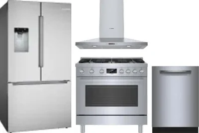 4 Piece Package Includes Refrigerator, Range, Hood And Dishwasher