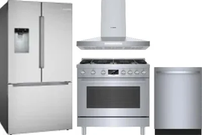 4 Piece Package Includes Refrigerator, Range, Hood And Dishwasher