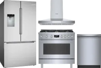 4 Piece Package Includes Refrigerator, Range, Hood And Dishwasher