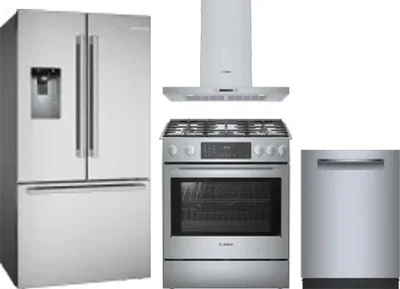4 Piece Package Includes Refrigerator, Range, Hood And Dishwasher