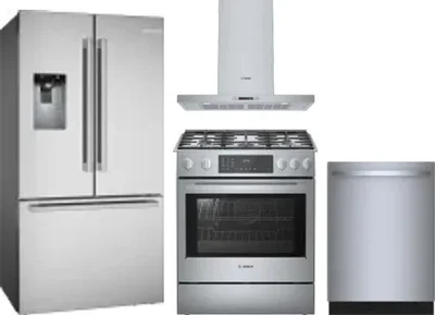 4 Piece Package Includes Refrigerator, Range, Hood And Dishwasher