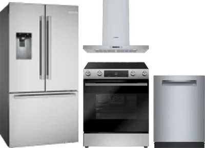 4 Piece Package Includes Refrigerator, Range, Hood And Dishwasher