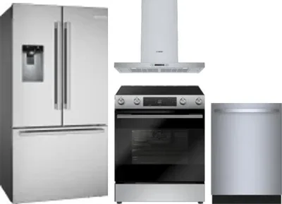 4 Piece Package Includes Refrigerator, Range, Hood And Dishwasher