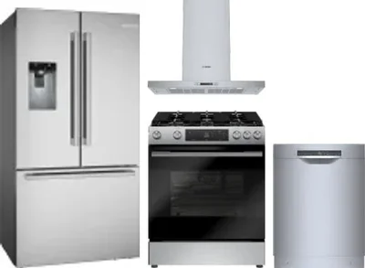 4 Piece Package Includes Refrigerator, Range, Hood And Dishwasher