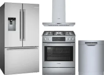 4 Piece Package Includes Refrigerator, Range, Hood And Dishwasher