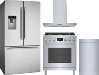 4 Piece Package Includes Refrigerator, Range, Hood And Dishwasher