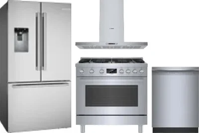 4 Piece Package Includes Refrigerator, Range, Hood And Dishwasher