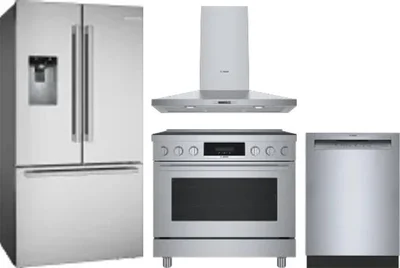 4 Piece Package Includes Refrigerator, Range, Hood And Dishwasher