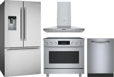 4 Piece Package Includes Refrigerator, Range, Hood And Dishwasher
