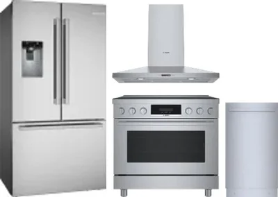 4 Piece Package Includes Refrigerator, Range, Hood And Dishwasher
