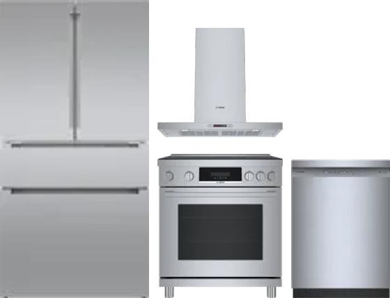 4 Piece Package Includes Refrigerator, Range, Hood And Dishwasher