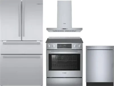 4 Piece Package Includes Refrigerator, Range, Hood And Dishwasher
