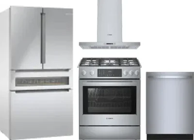 4 Piece Package Includes Refrigerator, Range, Hood And Dishwasher