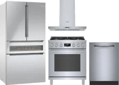 4 Piece Package Includes Refrigerator, Range, Hood And Dishwasher