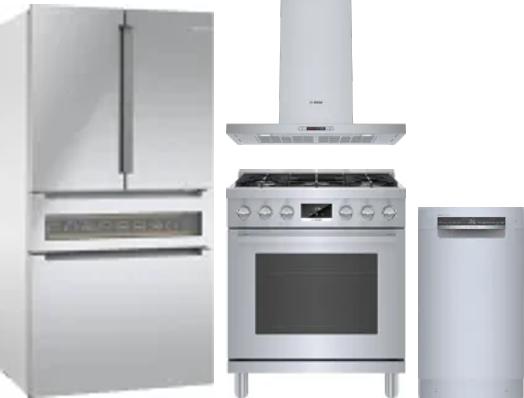 4 Piece Package Includes Refrigerator, Range, Hood And Dishwasher