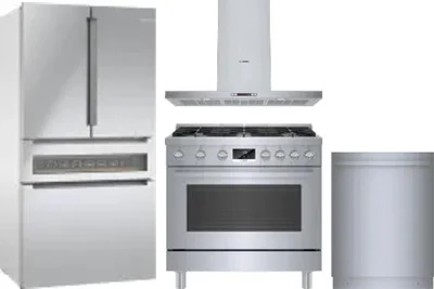 4 Piece Package Includes Refrigerator, Range, Hood And Dishwasher