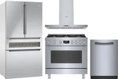 4 Piece Package Includes Refrigerator, Range, Hood And Dishwasher