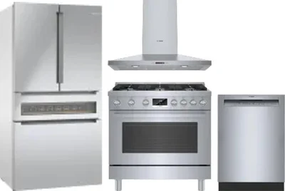 4 Piece Package Includes Refrigerator, Range, Hood And Dishwasher