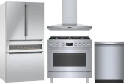 4 Piece Package Includes Refrigerator, Range, Hood And Dishwasher