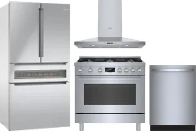 4 Piece Package Includes Refrigerator, Range, Hood And Dishwasher