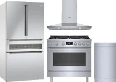 4 Piece Package Includes Refrigerator, Range, Hood And Dishwasher