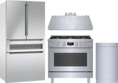 4 Piece Package Includes Refrigerator, Range, Hood And Dishwasher