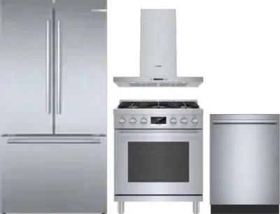 4 Piece Package Includes Refrigerator, Range, Hood And Dishwasher